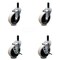 Service Caster 4 Inch Thermoplastic Wheel 1 Inch Expanding Stem Caster Set with 2 Brakes SCC-EX05S410-TPRS-1-2-SLB-2 - alternate 5
